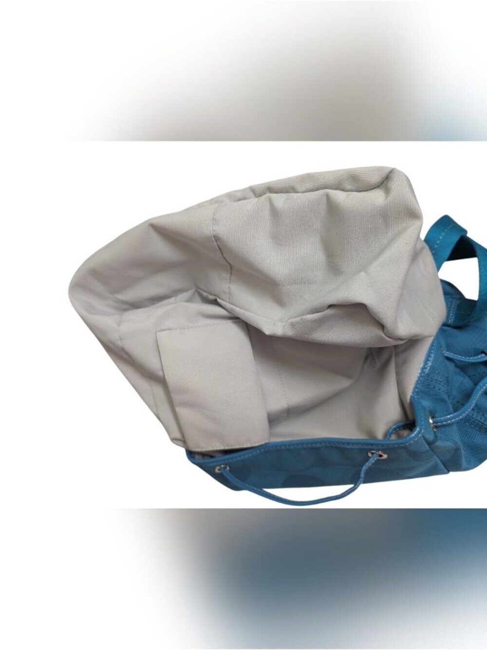 Coach Signature Canvas Drawstring Backpack Y2K - Picture 4 of 16